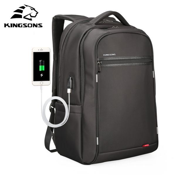 

kingsons multifunction usb charging men 17inch lapbackpacks for teenager fashion male mochila leisure travel backpack t200602