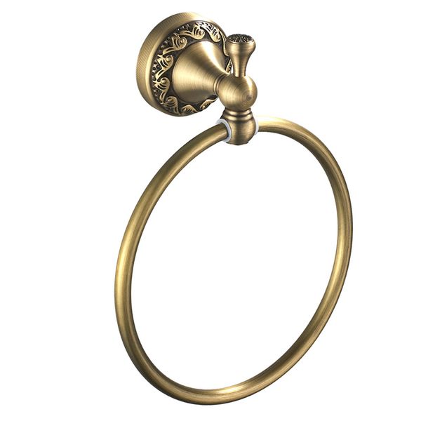 

retro solid brass towel ring holder wall mounted towel rack bar hanger bathroom kitchen rustproof antique brass finished