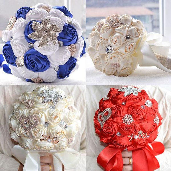 

romantic star&flower shaped bridal bouquet brooch pearl party wedding supplies