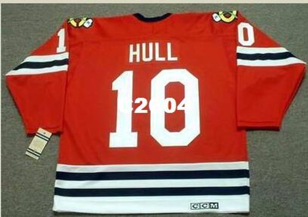 

mens #10 dennis hull chicago blackhawks 1964 ccm vintage retro away hockey jersey or custom any name or number retro jersey, Black;red