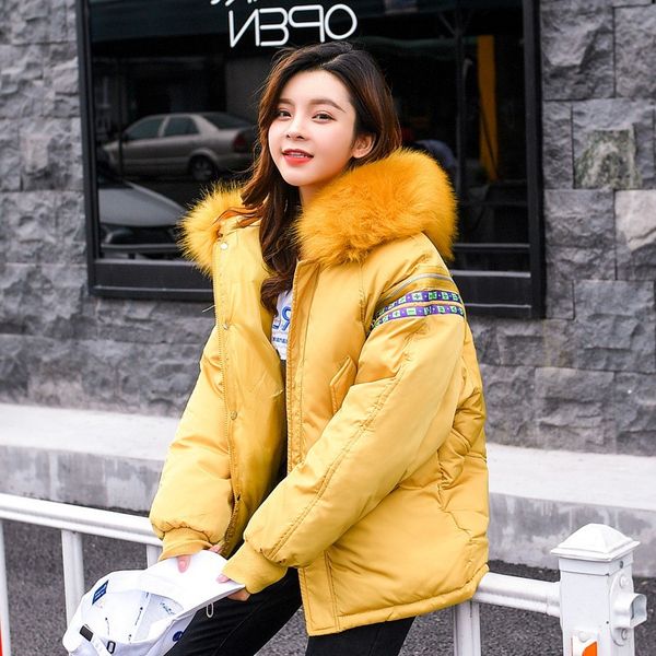 

fur 2019 new parkas female women winter coat thick cotton winter jacket womens outwear parkas for women down jacket#j30, Black