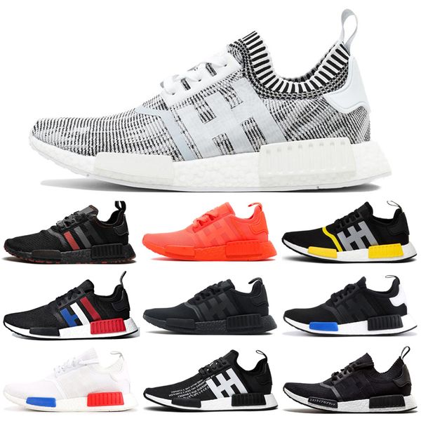 

r1 running shoes for women men og atmos japan solar red thunder tri-color triple white black mens trainer sports sneaker 36-45, White;red