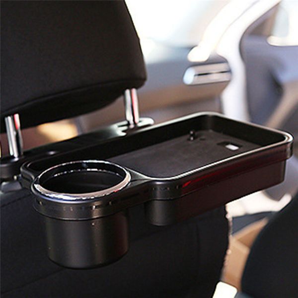 

car auto rear back seat table drink cup tray holder desk stand mount car seat back meal tray foldable desk table stand