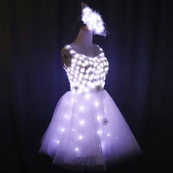 

New Arrival Bride Light Up Luminous Clothes LED Costume Ballet Tutu Led Dresses For Dancing Skirts Wedding Party