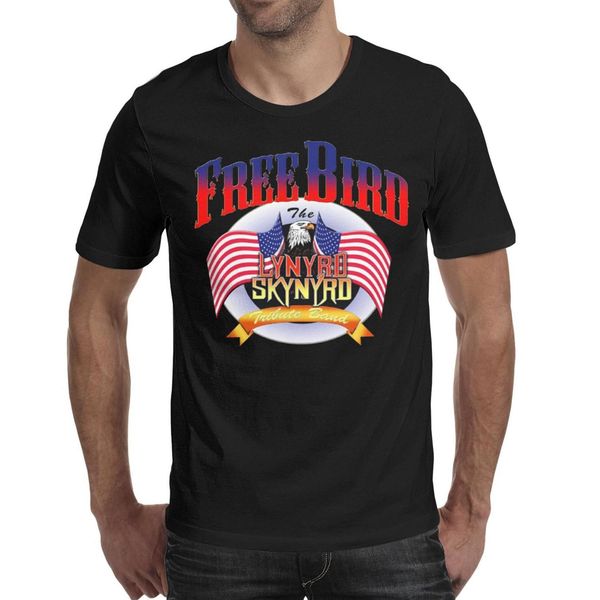 

lynyrd skynyrd bird rock band black mens tee shirts printing funny make a shirts custom athletic t shirt, White;black