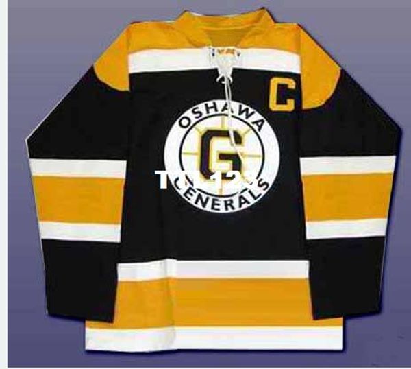 

men customize chl oshawa generals ohl 2 bobby orr hockey jersey black embroidery hockey jersey or custom any name or number retro jersey, Black;red