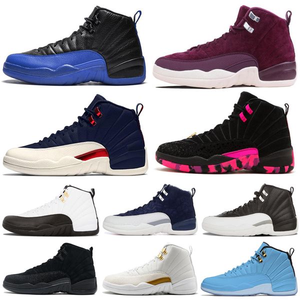 

fashion basketball shoes 12 12s men shoe doernbecher wings reverse taxi game royal french blue mens trainers outdoor sports sneakers 7-13, White;red