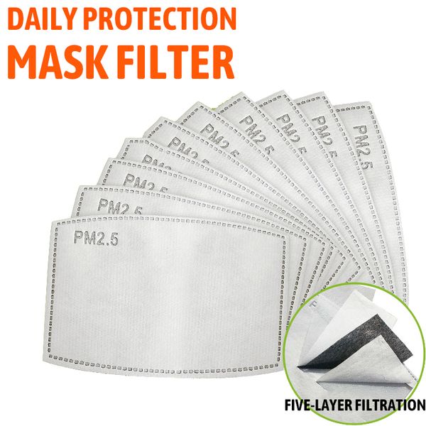 

the latest activated carbon filter paper 5-layer pm2.5 mask filter paper anti-fog dust mask wholesale