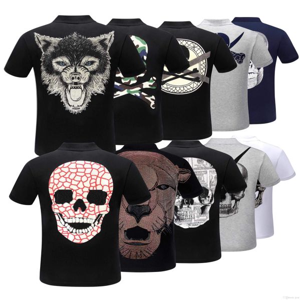 

black 0-neck tee new fashion chest embroidery wolf men t shirt short sleeve casual t-shirt hipster fractal pattern tees cool #7123, White;black