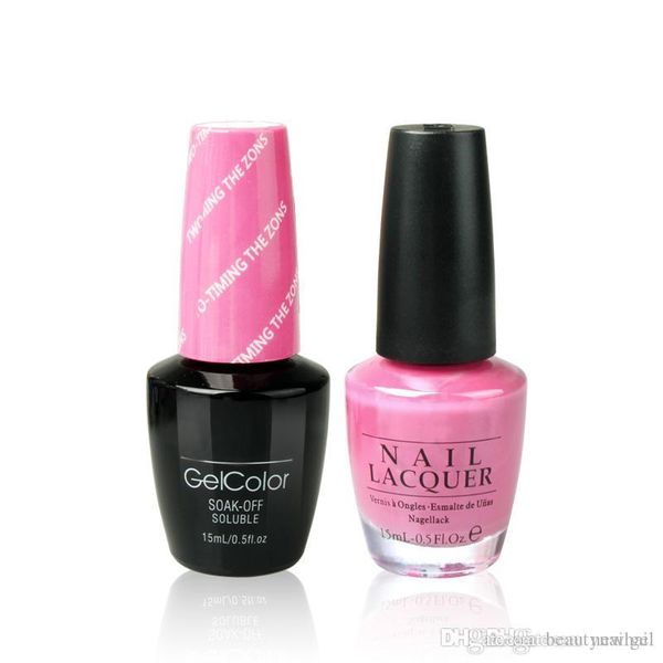 

gelcolor manufacturer 15ml 273 colors perfect match color soak off uv gel nail polish matching regular nail polish set, Red;pink
