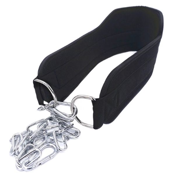 

gym weight lifting belt with chain for pull up chin up kettlebell barbell fitness bodybuilding gym barbell exercise belt