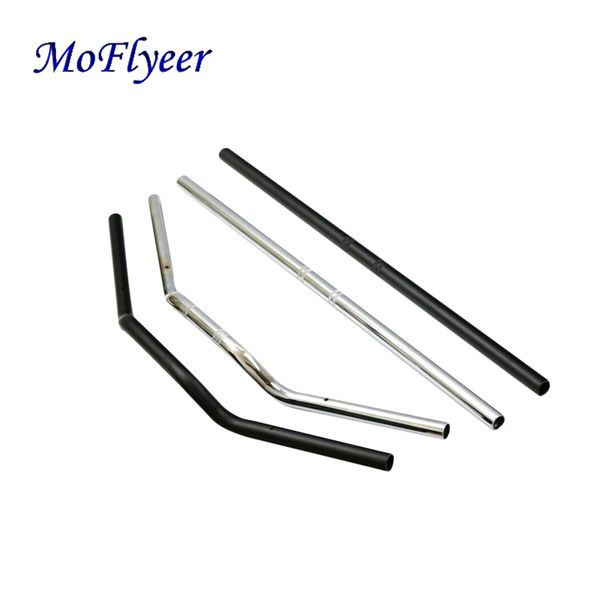 

moflyeer motorcycle handlebar pit bike dirt bike motocross modified steel handle bar vintage 7/8" 22mm black and silver optional