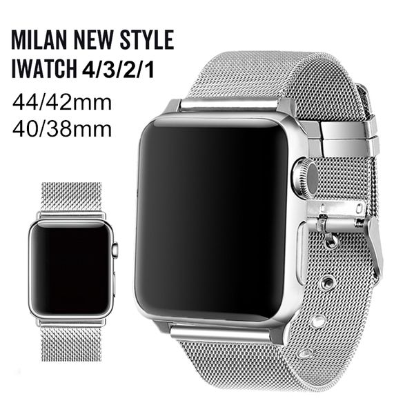 

Ремешок для часов из нержавеющей стали Milano Loop для ремешка iWatch для Apple Watch серии 4/3/2/