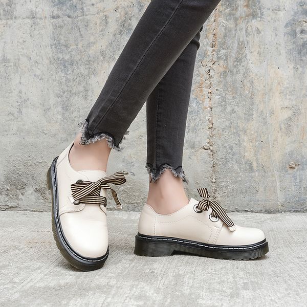 

woman flats fairy style bowknot female loafer shoes casual lady soft bottom round toe lace-up fashion oxfords sweet u19-20, Black