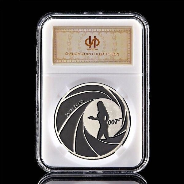 

collectible silver british coins spy workers 007 bond girl 1oz silver plated souvenir coin w/pccb box