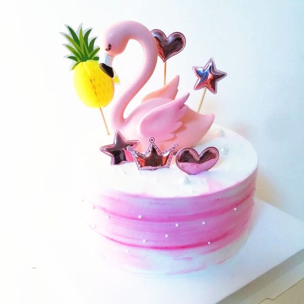 Flamingo Party Decor Cake Topper Wedding Birthday Party