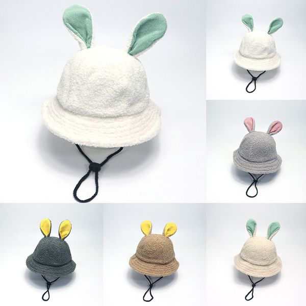 

2019 new winter fashion children bucket hat cartoon lamb hair keep warm ear protectors sleeve head cap czapka hat sombrero #c11