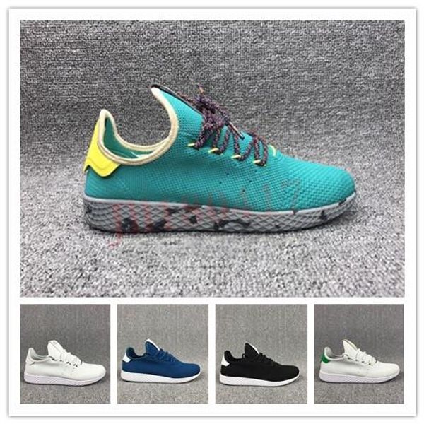 

летние светоотражающие статические pw pharrell williams x stan smith tennis hu primeknit мужчины женщины дышащие беговые кроссовки eur 36-45, Black;brown