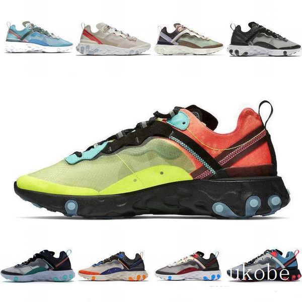 

2019 new tint реагировать element 87 кроссовки для мужчин женщины белый черный светло-коричневый orewood mens конструктора тренер спорта кро, Black