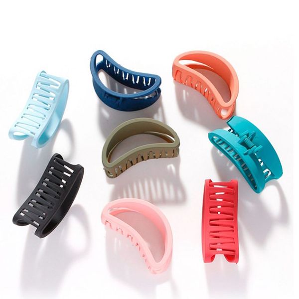 

1pcs simple acrylic hairpins women colorful clamp hollow out hair claw clips barrattes hair styling accessories for ladies