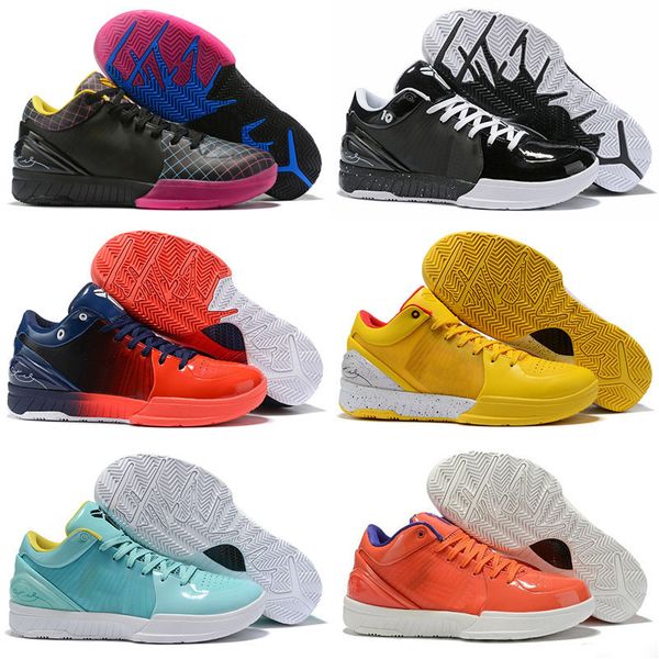 

mamba zoom iv 4 protro draft day hornets carpe diem del sol sports basketball shoes mens zk4 4s sneakers, Black