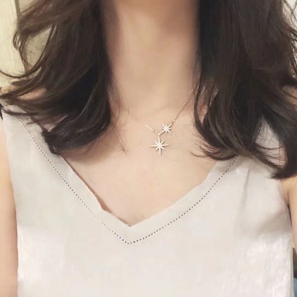 

delicate necklcea s925 sterling silver double layer necklace clavicle chain show women's unique charm, exquisite gifts for women