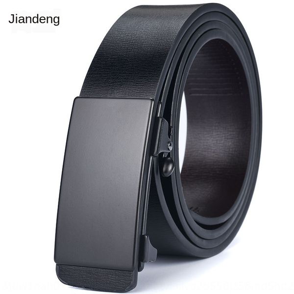 

toothless automatic buckle men's wear young men's fashion students non-perforated leather belt belt belt, Black;brown