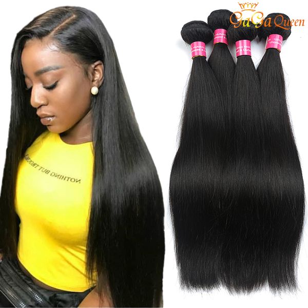 

Mink brazilian virgin hair traight 4 bundle human hair weave unproce ed brazilian peruvian malay ian indian traight hair bundle, Black