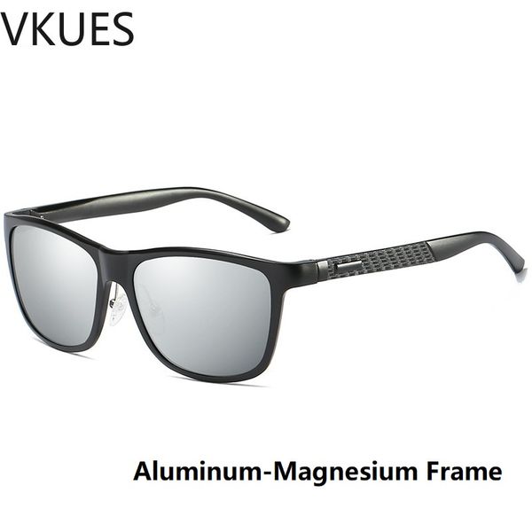 

vkues sunglasses men polarized aluminum magnesium sport sun glasses fashion outdoor goggles sunglasses driving fishing cyclists, White;black