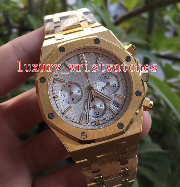 

отлично хорошо наручные часы n8 фабрики royal oak 26320 26320ba.oo.1220ba.01 41mm 18k gold steel автоматические механические мужские часы ча, Slivery;brown