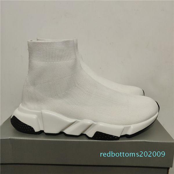 

2019 designer sneakers speed trainer runner black red triple black fashion flat socks casual shoes size 36-45 r09