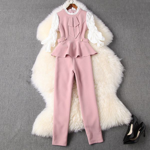 

ww031254 модные женские наборы 2020 взлетно посадочная полоса европейский дизайн партия стиль женская одежда, White