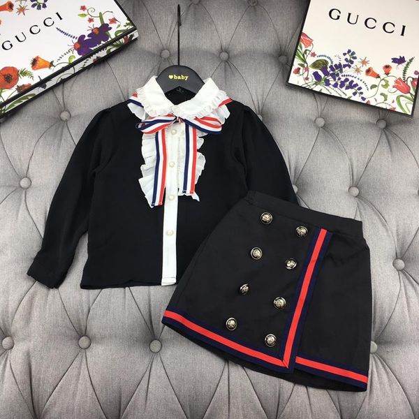 

2019 new children's long sleeve two-piece suit190805#24, White