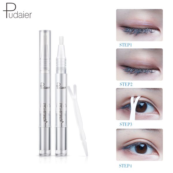 

pudaier 1pcs double-fold eyelid styling cream with y shape fork waterproof makeup brush head eyelid frost for eyes cosmetics