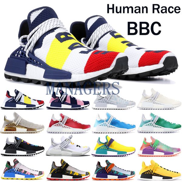 

nmd human race bbc running shoes pharrell williams solar pack mother designer shoes mens womens friends and family oreo nerd sneakers, White;red