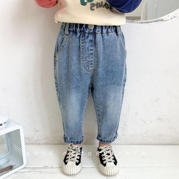 

jeans children's panty panty jeans 2020 washed cotton breathable pants for boys and girls children's pants x53816, Blue