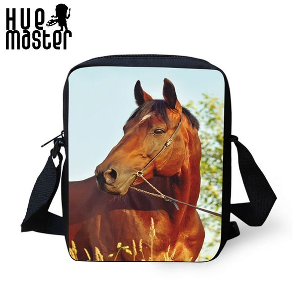 

horse pattern front view crossbody bag children school travel small messenger bags male casual fashion single shoulder bag