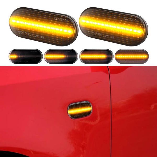 

2pcs flowing yellow fender side marker light led dynamic turn signal light for c-max fiesta focus fusion galaxy car tuning