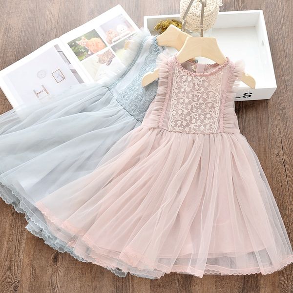 

2020 new spring summer lace mesh dress for baby girls casual dresses girl princess wedding christening gown dress party vestidos, Red;yellow