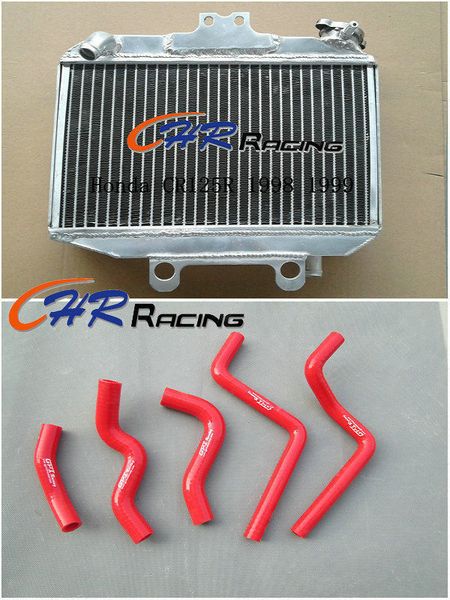 

new aluminum radiator & red hose for cr125r cr125 cr 125 r 1998-1999 98 99