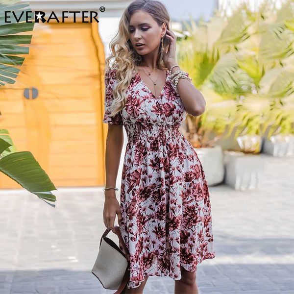 

история вечной любви v-образным вырезом цветочным принтом драпированные платья женщин сексуальный высокой талией a-line миди платье случайны, Black;gray