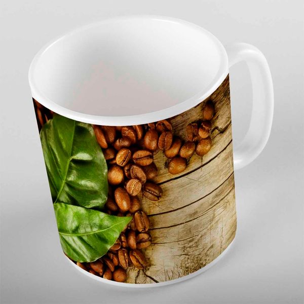 

else brown wooden coffee beans green leaves 3d print gift ceramic drinking water bear coffee cup mug kitchen