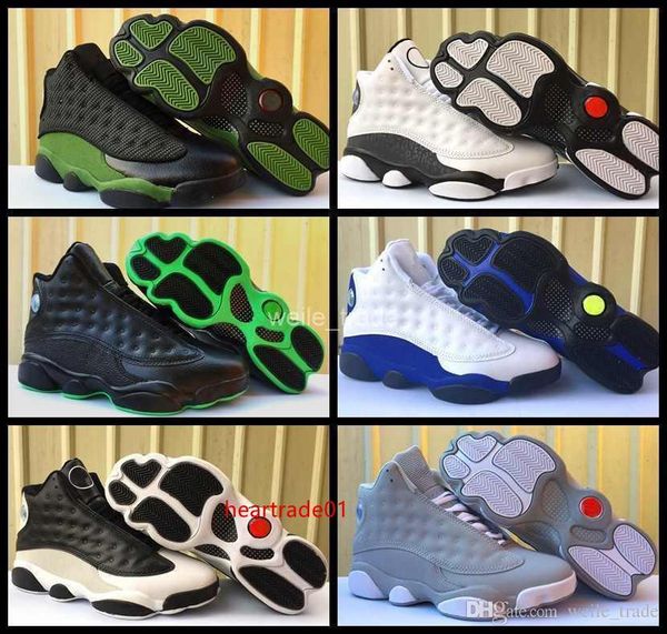 

shipping new 13 xiii men basketball shoes green black white mens 13s sneakers man basket ball trainers sports shoes 8-13