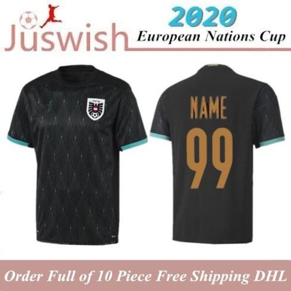 

size: s-2xl 2020 2021 austria soccer jersey 20 21 alaba arnautovic sabitzer grillitsch camisetas national team away black football shirts, Black;yellow