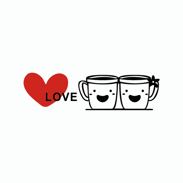 

16*4.4cm romantic couple cups vinyl car sticker creative cartoon love cups car decal for car body decoration