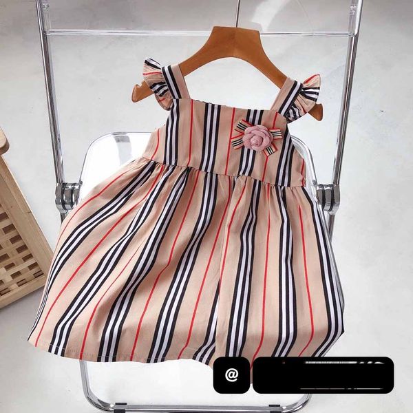 

girls suspender dresses children designer summer skirts children striped dress 2020 new fashion dress girls brand skirts with bow luxury new, Red;yellow