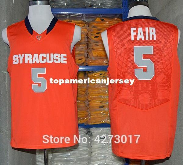 

mens 5 fair syracuse orange college jersey retro basketball jersey new material embroidery je ncaa, Gray