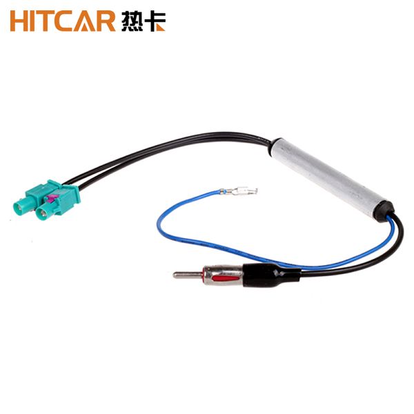 

car twin fakra two way to single din car radio aerial antenna adapter extension cabe for vw eu head unit stereos gps
