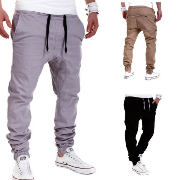 

men's pants mens joggers male harem casual loose sports wear clothing trousers sweatpants jogger plus size, Black