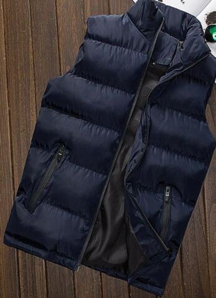 

polyester new stylish autumn winter warm sleeveless jacket waistcoat slim fit men's vest fashion casual coats men breathable, Black;white